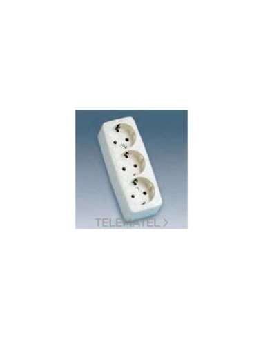 BASE TRIPLE CON T.T. - A000036615 SIMON 10463-31 (EMBALAJE DE 10 UNIDADES)