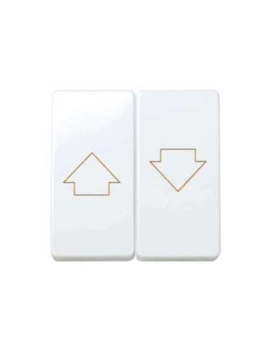 Tecla doble para mecanismo de persianas con enclavamiento de seguridad blanco Simon 27 - A000037063 SIMON 27028-35