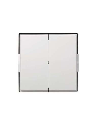Tecla doble para mecanismos de mando blanco Simon 27 Scudo - A000037068 SIMON 2705026-030 (EMBALAJE DE 5 UNIDADES)