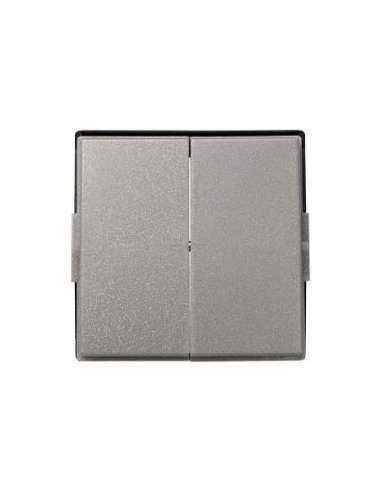 Tecla doble para mecanismos de mando gris esmeril Simon 27 Scudo - A000037069 SIMON 2705026-063