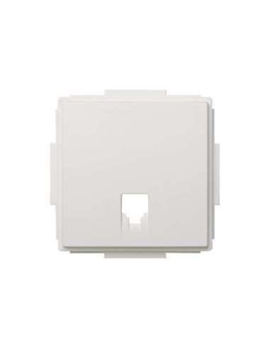 Placa para tomas telefónicas con conectores RJ11 y RJ12 blanco Simon 27 Scudo - A000037075 SIMON 2705062-030