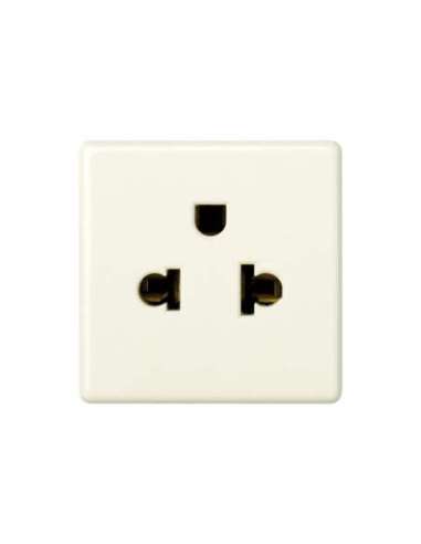 Base de enchufe bipolar mixta (europea-americana) 16 A 250V~ con toma tierra y emb. a t - A000037223 SIMON 27439-32