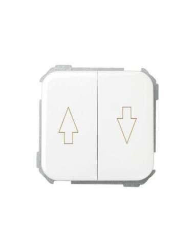 Grupo de 2 pulsadores para persianas 10 A 250V~ con sistema de enclavamiento blanco Sim - A000037761 SIMON 31331-30