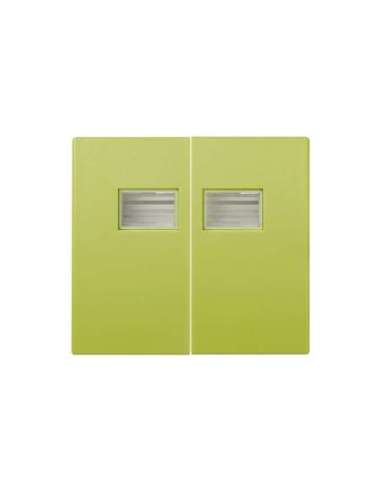 Tecla doble con visor verde pistacho Simon Aqua - A000038045 SIMON 4400026-065