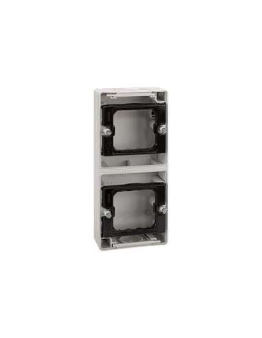 Caja de superficie estanca para 3 elementos vertical gris Simon Aqua - A000038053 SIMON 4400763-035