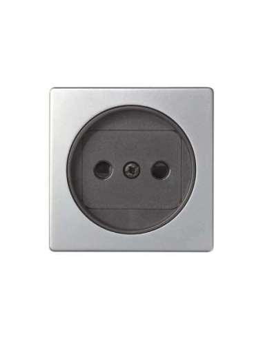 Tapa con dispositivo de seguridad para la base de enchufe bipolar aluminio Simon 82 - A000039679 SIMON 82040-33