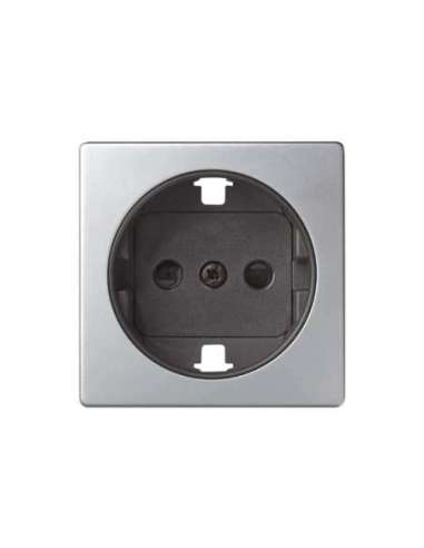 Tapa con dispositivo de seguridad para la base de enchufe schuko aluminio Simon 82 - A000039690 SIMON 82041-33