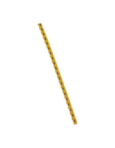 Etiquetas Duplix - código internacional de colores - cifra 4 - amarillo - A000130972 LEGRAND 038404 (EMBALAJE DE 800 UNIDADES)