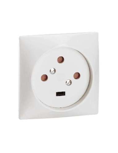 Base de corriente para empotrar 20A 3P+T 380V para instalar en caja 80x80mm a tornillo. - A000131449 LEGRAND 055425
