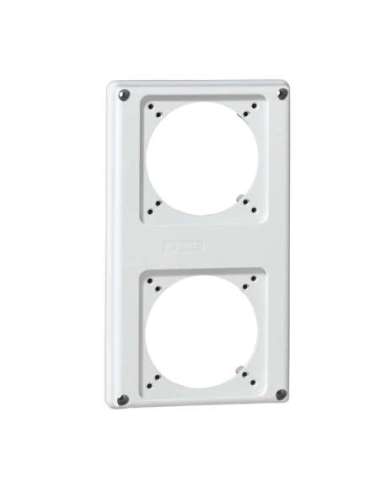 Placa frontal de 220x125mm para montaje de 2 bases o tomas de 16A - A000131545 LEGRAND 057713 (EMBALAJE DE 5 UNIDADES)