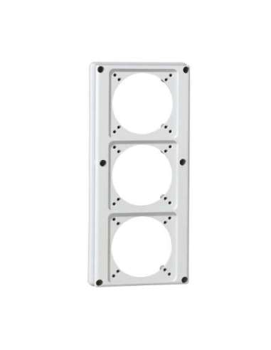 Placa frontal de 280x125mm para montaje de 3 bases o tomas de 16A - A000131546 LEGRAND 057714 (EMBALAJE DE 4 UNIDADES)