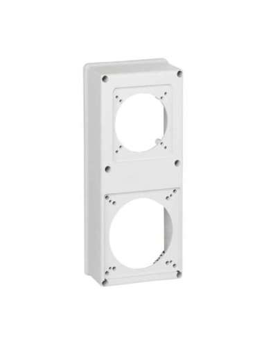 Placa frontal de 280x125mm para montaje de 1 base o toma de 16 o 32A y 1 base de 63A - A000131549 LEGRAND 057719