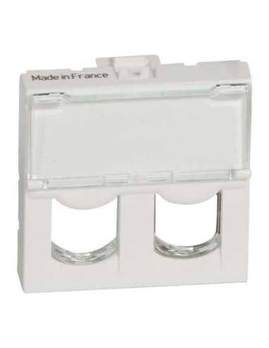 Adaptador Mosaic para RJ45 - para 2 conectores UTP Systimax - 2 módulos - Blanco - A000132211 LEGRAND 078603