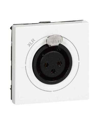 Base audio Mosaic - XLR 3 polos - hembra - 2 módulos - Blanco - A000132239 LEGRAND 078755