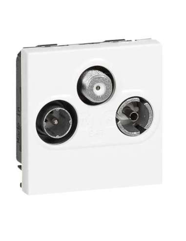 Base TV/R-SAT Mosaic - 2 módulos - Blanco - A000132250 LEGRAND 078786