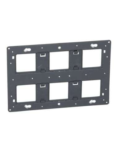 Soporte Mosaic - fijación con tornillos -2 x 3 puestos - 2 x 6/8 módulo - A000132372 LEGRAND 080266