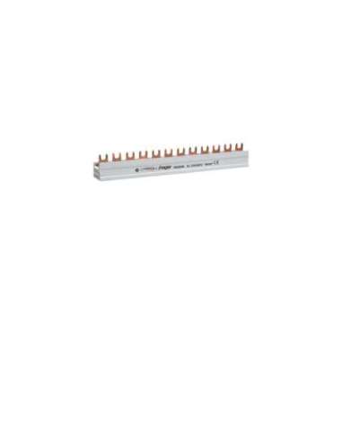 Puente de unión bipolar con 56 módulos 2P 80A gris - A000148244 HAGER KB280B (EMBALAJE DE 10 UNIDADES)