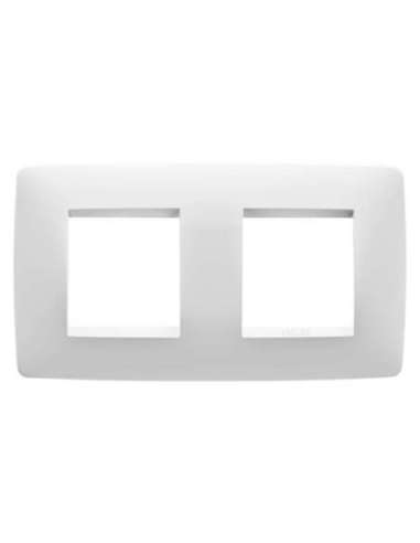 PLACA ONE INTERNATIONAL - TECNOPOLÍMERO - 2+2 MÓDULOS HORIZONTAL - BLANCO - CHORUSMART - A000169091 GEWISS GW16123TB