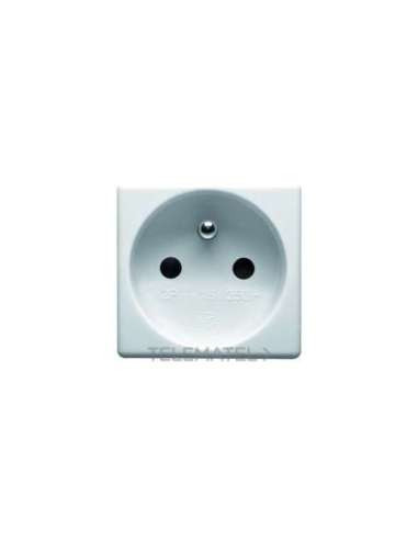 BASE NORMA FRANCESA 250V ac - 2P+T 10/16A - 2 MÓDULOS- SYSTEM WHITE GEWISS GW20207 (EMBALAJE DE 30 UNIDADES)