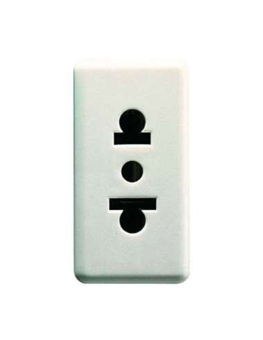 BASE NORMA EUROAMERICANANA 250/125V ac - 2P+T 15A - 1 MÓDULO - SYSTEM WHITE - A000169481 GEWISS GW20212