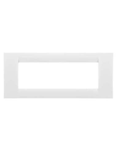 PLACA VIRNA - EN TECNOPOLÍMERO ACABADO BRILLANTE - 6 MÓDULOS - BLANCO NUBE - SYSTEM - A000169951 GEWISS GW22106
