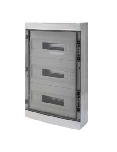 CUADRO DISTRIBUCIÓN CON PANELES TROQUELADOS Y BASTIDOR EXTRAIBLE - PREPARADO PARA ALOJA - A000171130 GEWISS GW40108
