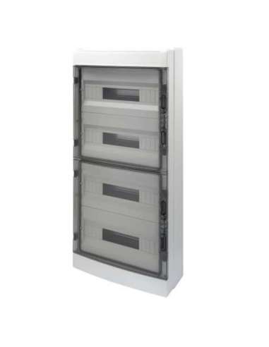 CUADRO DISTRIBUCIÓN CON PANELES TROQUELADOS Y BASTIDOR EXTRAIBLE - PREPARADO PARA ALOJA - A000171131 GEWISS GW40109