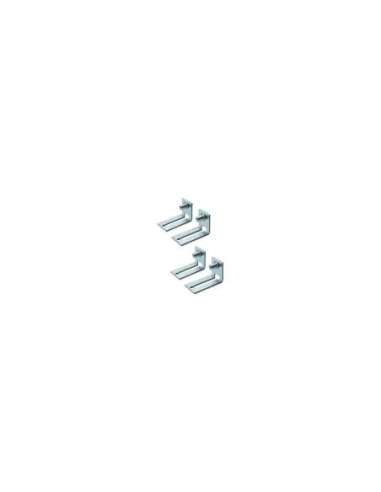 JUEGO DE 4 ESCUADRAS REVERSIBLES PARA LA FIJACIÓN DE PLACAS DE FONDO/MONTANTES - FAST Y - A000171669 GEWISS GW46521F