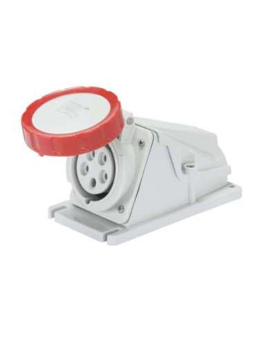 BASE FIJA DE PARED A 90° - IP67 - 3P+T 16A 380-415V 50/60HZ - ROJO - 6H - CONEXIONADO D - A000173391 GEWISS GW62504
