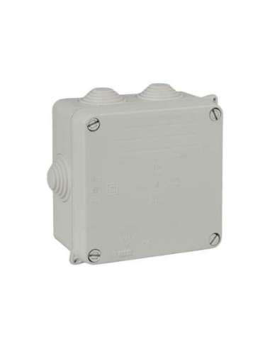 Caja estanca de conexión 100 x 100 x 55 mm con conos. Color gris. - A000181523 SOLERA 715 (EMBALAJE DE 6 UNIDADES)