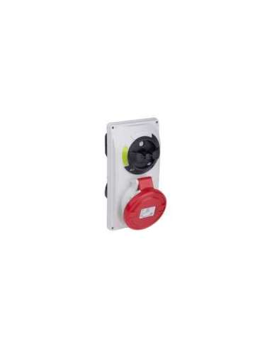 BASE EMPOTRAR ENCLAVAMIENTO IP44-IP54 2P+T 100/130V 32A 4H IDE 01354