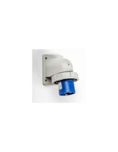 CLAVIJA EMPOTRAR ACODADA IP67 2P+T 100/130V 16A 4H IDE 01611