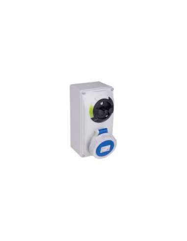 BASE MURAL ENCLAVAMIENTO IP66-IP67 2P+T 100/130V 16A 4H IDE 01831