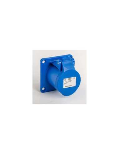 BASE EMPOTRAR RECTA IP44 2P+T 200/250V 16A 6H IDE 02311 (EMBALAJE DE 10 UNIDADES)