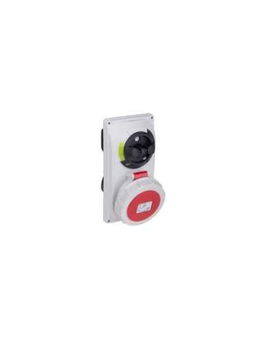 BASE EMPOTRAR ENCLAVAMIENTO IP66-IP67 2P+T 200/250V 32A 6H IDE 02814