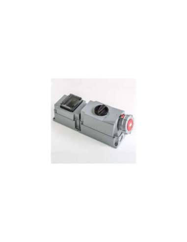 BASE MURAL ENCLAVAMIENTO RAÍL DIN IP66-IP67 2P+T 200/250V 63A 6H IDE 02881