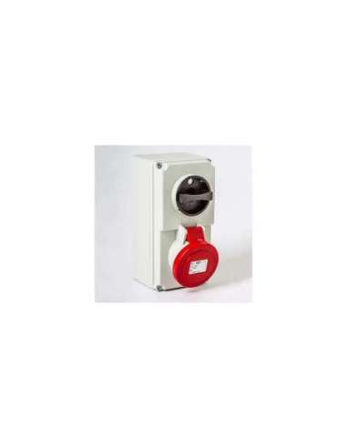 BASE MURAL ENCLAVAMIENTO IP44-IP54 3P+T 380/415V 16A 6H IDE 03362