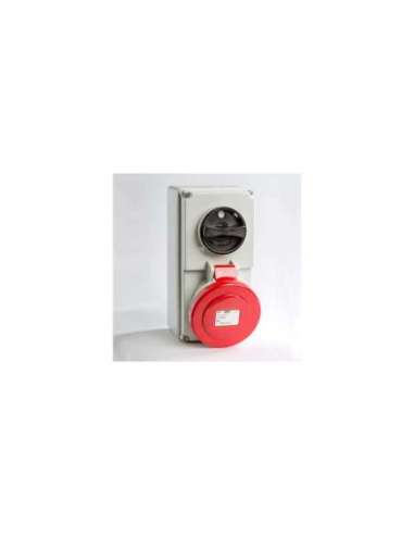 BASE MURAL ENCLAVAMIENTO IP44-IP54 3P+T 380/415V 32A 6H IDE 03365