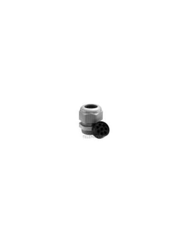 PRENSAESTOPAS MULTICABLE M32 6 CABLES 6 mm PA GRIS RAL 7001 - A000192848 INTERFLEX PM32G6X6 (EMBALAJE DE 25 UNIDADES)