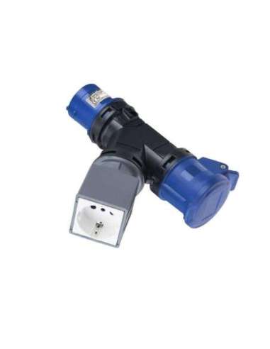 Adaptador clavija industrial IP44 16A-220/240 2P+T serie 12 - A000495838 FAMATEL 15002
