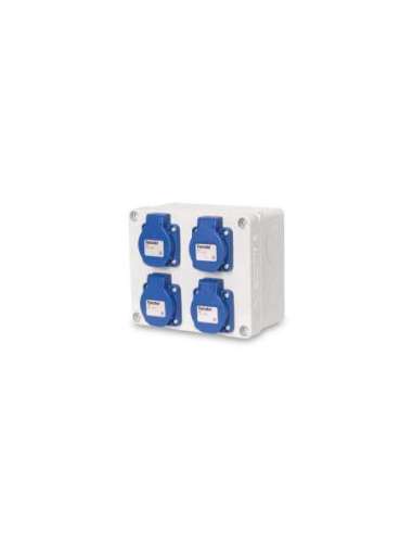 Caja IP55 libre de halógenos 4 bases 2P TT lateral 10/16A - A000496371 FAMATEL 3065