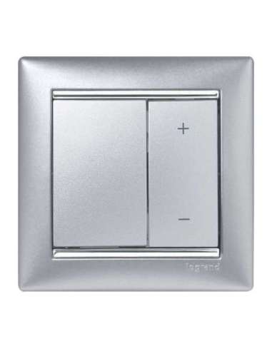 Regulador con pulsador Valena - 40-600 W / 40-600VA - Aluminio brillante - A000526644 LEGRAND 770274