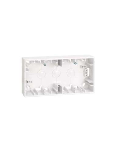 Base para caja pared de superficie para 2 elementos blanco Simon 27 Play - A000608034 SIMON 2700752-030