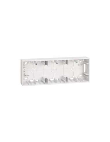 Base para caja pared de superficie para 3 elementos blanco Simon 27 Play - A000608036 SIMON 2700753-030