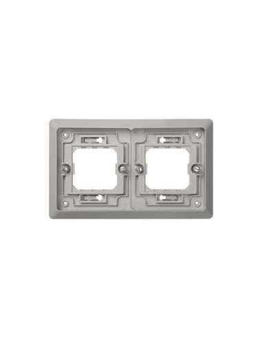 Marco para cajas de empotrar de 2 elementos horizontal gris Simon Aqua - A000608127 SIMON 4400620-035
