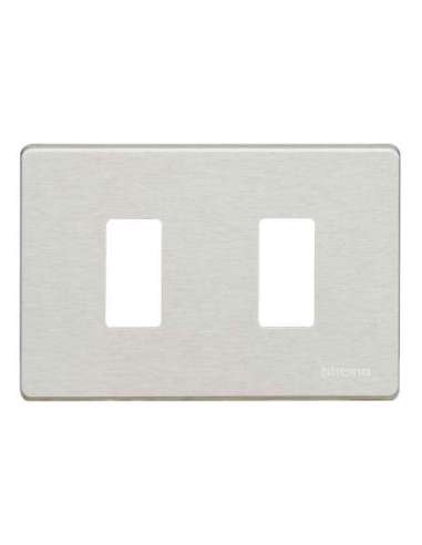 Placa embellecedora Magic de color oxidal de 2 módulos - A000613941 BTICINO 503/2/X