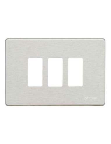 Placa embellecedora Magic de color oxidal de 3 módulos - A000613949 BTICINO 503/3/X