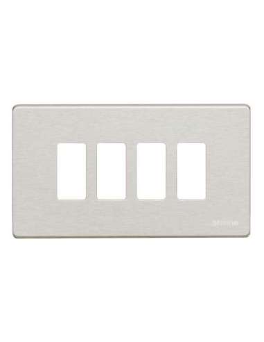 Placa embellecedora Magic de color oxidal de 4 módulos - A000613971 BTICINO 504/4/X