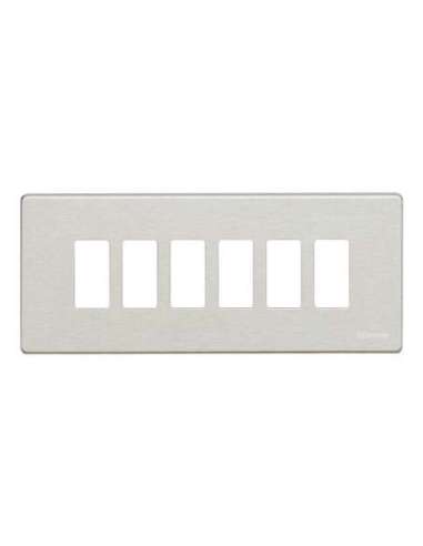 Placa embellecedora Magic de color resina marfil de 6 módulos - A000614006 BTICINO 506L/6/R