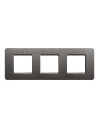 Placa embellecedora Màtix de color Acero - 2 x 3 módulos - A000614244 BTICINO AM4802/3IR